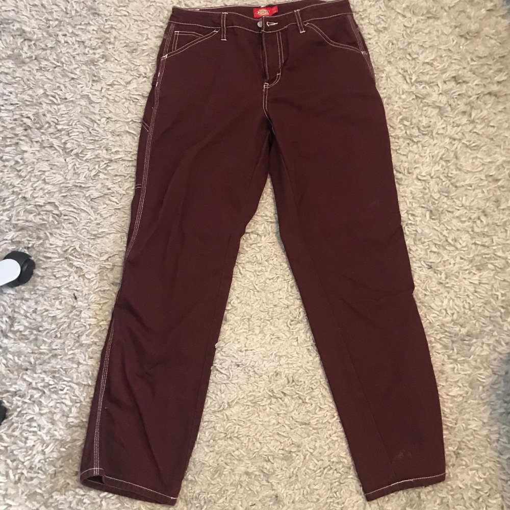 maroon dickies carpenter pant